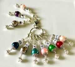 TSFA #006 Set of 7 Crochet Knitting Stitch Markers