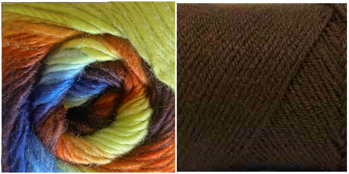 CHOCOLATE + OVER THE RAINBOW - Embossed Natura Shawl