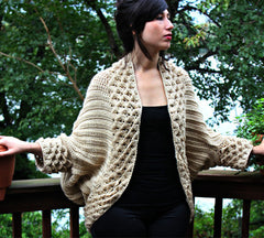 Cardigan Au Point Crocodile - Bonita Patterns