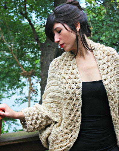 Cardigan Au Point Crocodile - Bonita Patterns