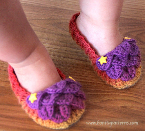 Crocodile Baby Loafers - Bonita Patterns