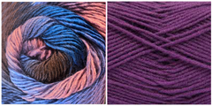 PURPLE + ANEMONA - Embossed Fall Pocket Shawl KIT