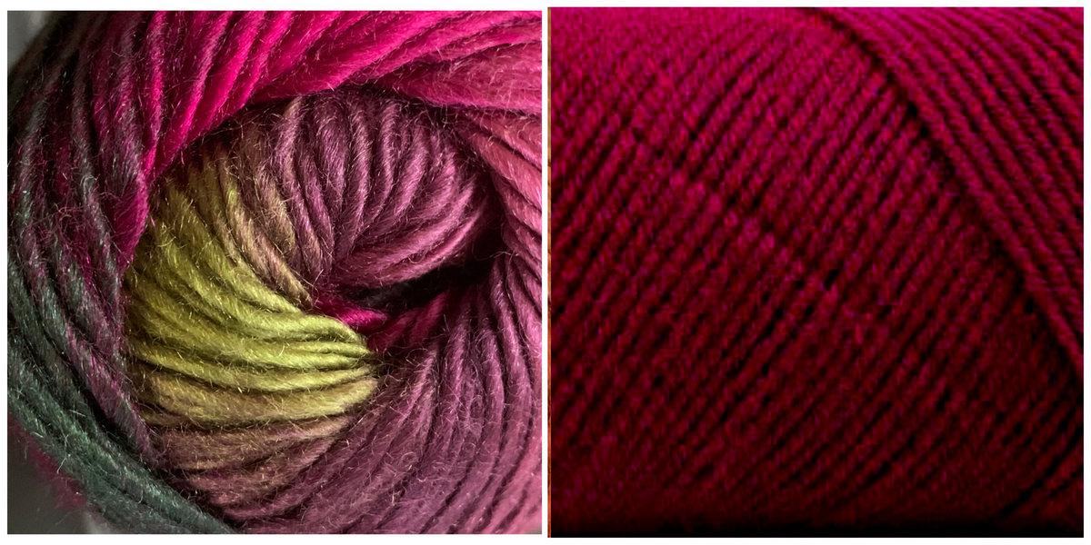 BURGUNDY + CALLA LILY - Falling Leaves Shawl CAL