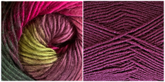 MAGENTA + CALLA LILY - Falling Leaves Shawl CAL