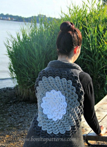 Crocodile Stitch Circular Vest - Bonita Patterns