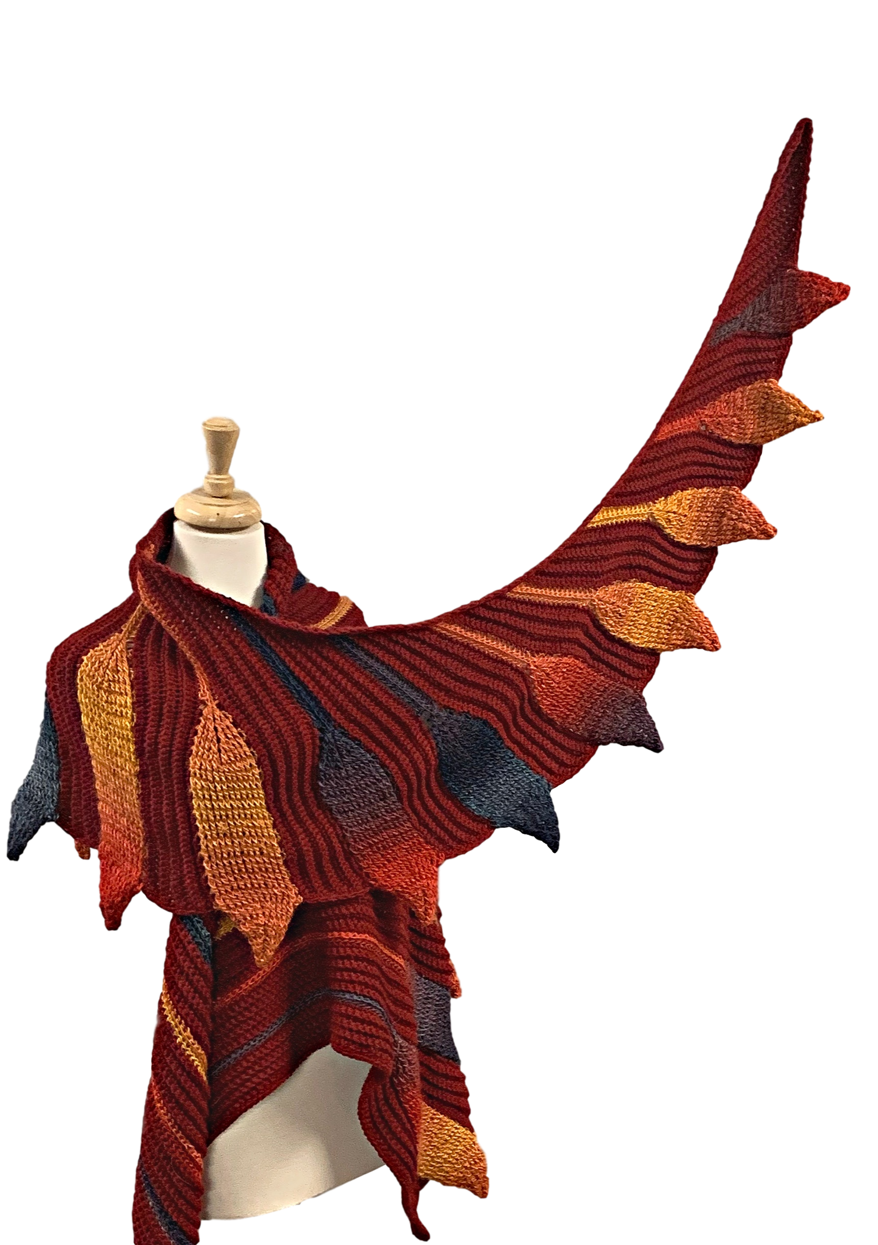 Embossed Phoenix Vortex Shawl - Crochet Pattern - Bonita Patterns