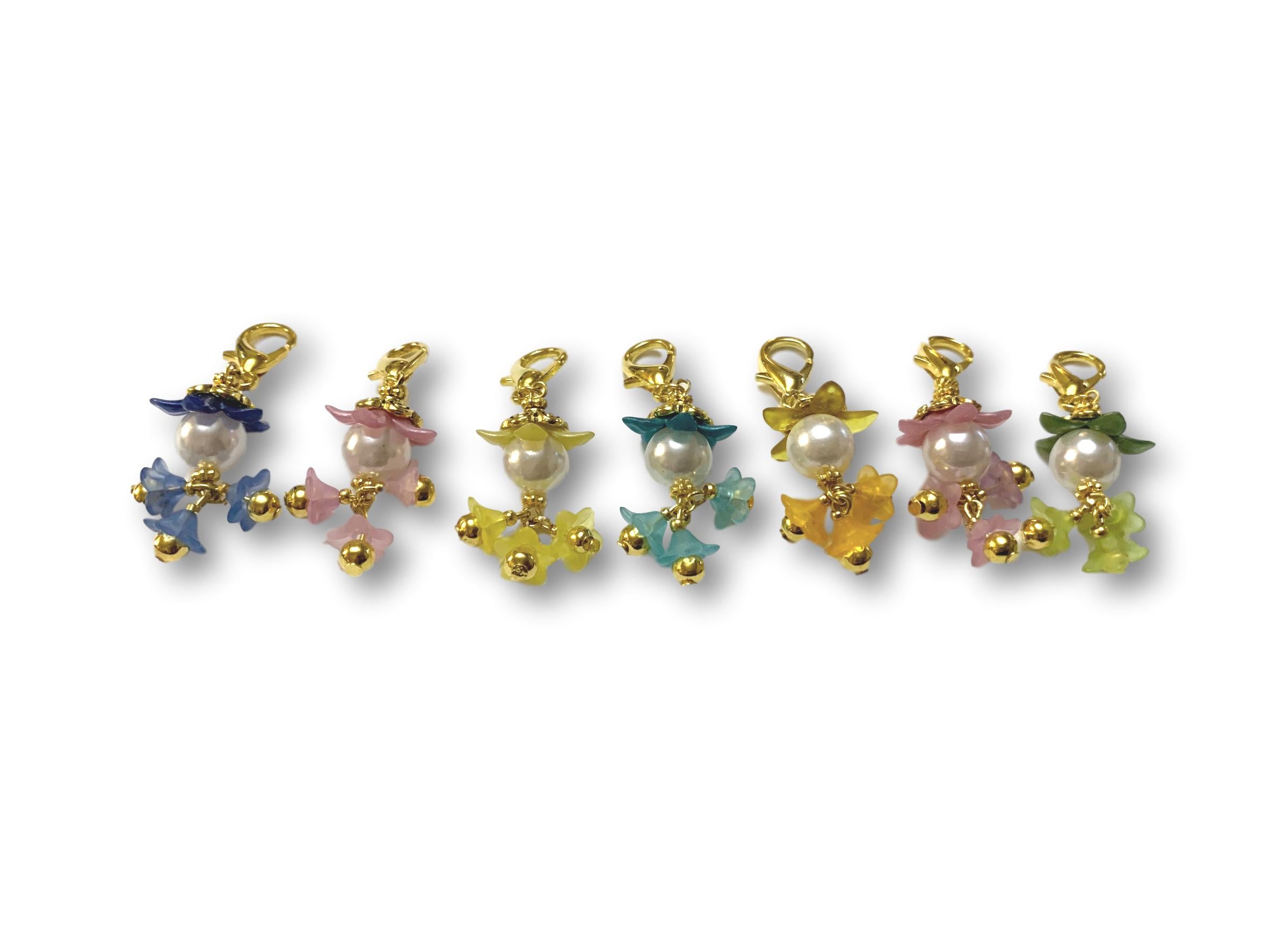 Flowering PF - #064 Set of 7 Stitch Markers - Bonita Patterns