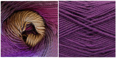 PURPLE + LUPINE - Embossed Fall Pocket Shawl KIT