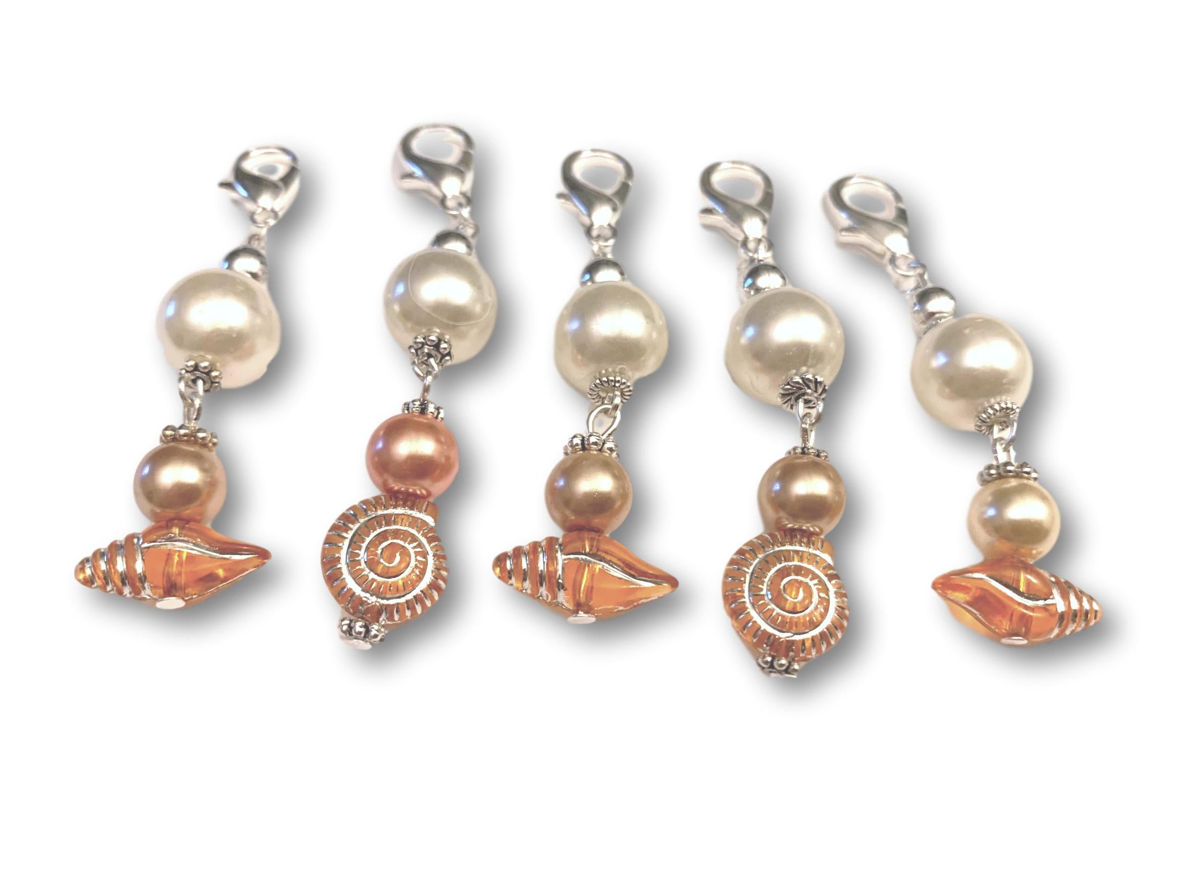 Marine S2 - Ref #017 Set of 5 stitch markers - Bonita Patterns