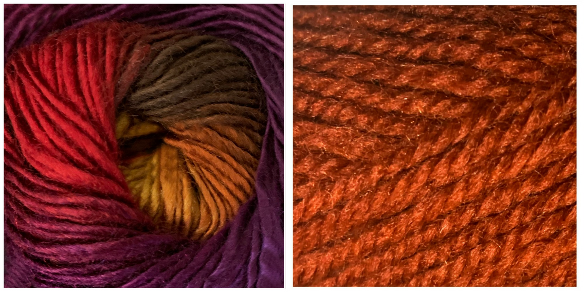 COPPER+ ORCHID - Embossed Fall Pocket Shawl KIT