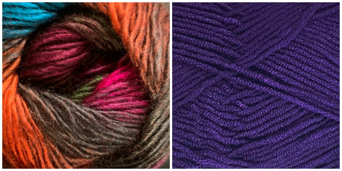 PURPLE + PEACE LILY - Calla Lily Shawl KIT - Bonita Patterns