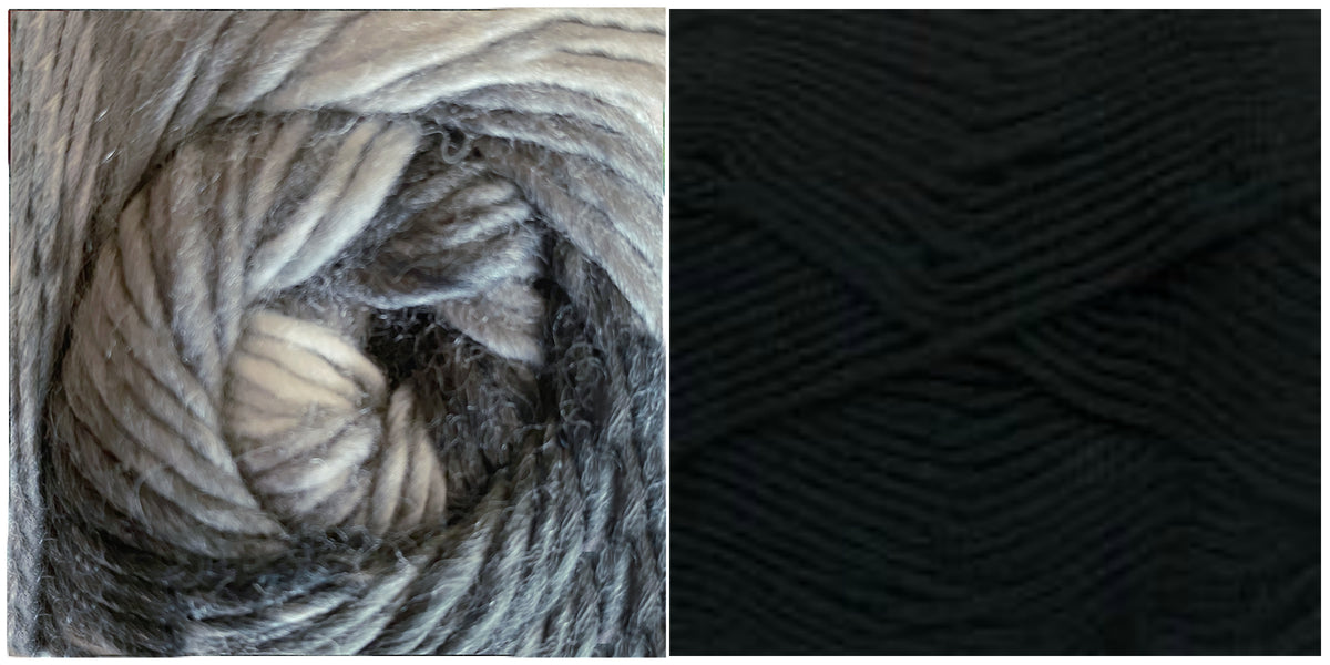 BLACK + PLATINUM- Embossed Phoenix Scarf KIT