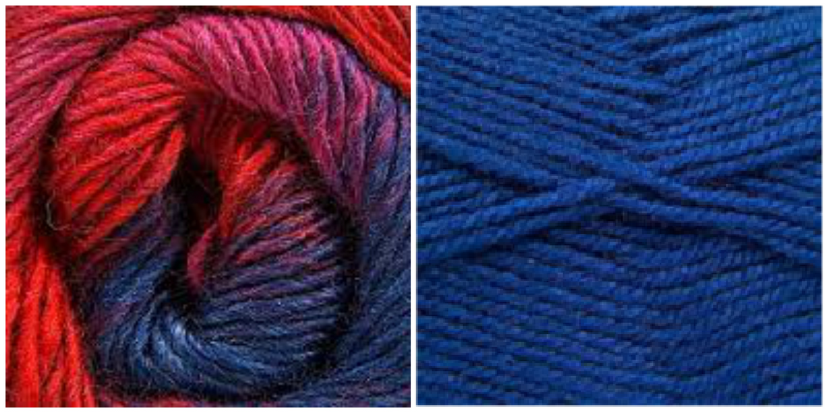 ROYAL BLUE + VIOLET FIELDS - Embossed Phoenix Vortex Shawl KIT