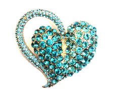 Teal Heart Broach - Bonita Patterns