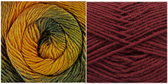 BURGUNDY + TERRAGON - Embossed Phoenix Scarf KIT