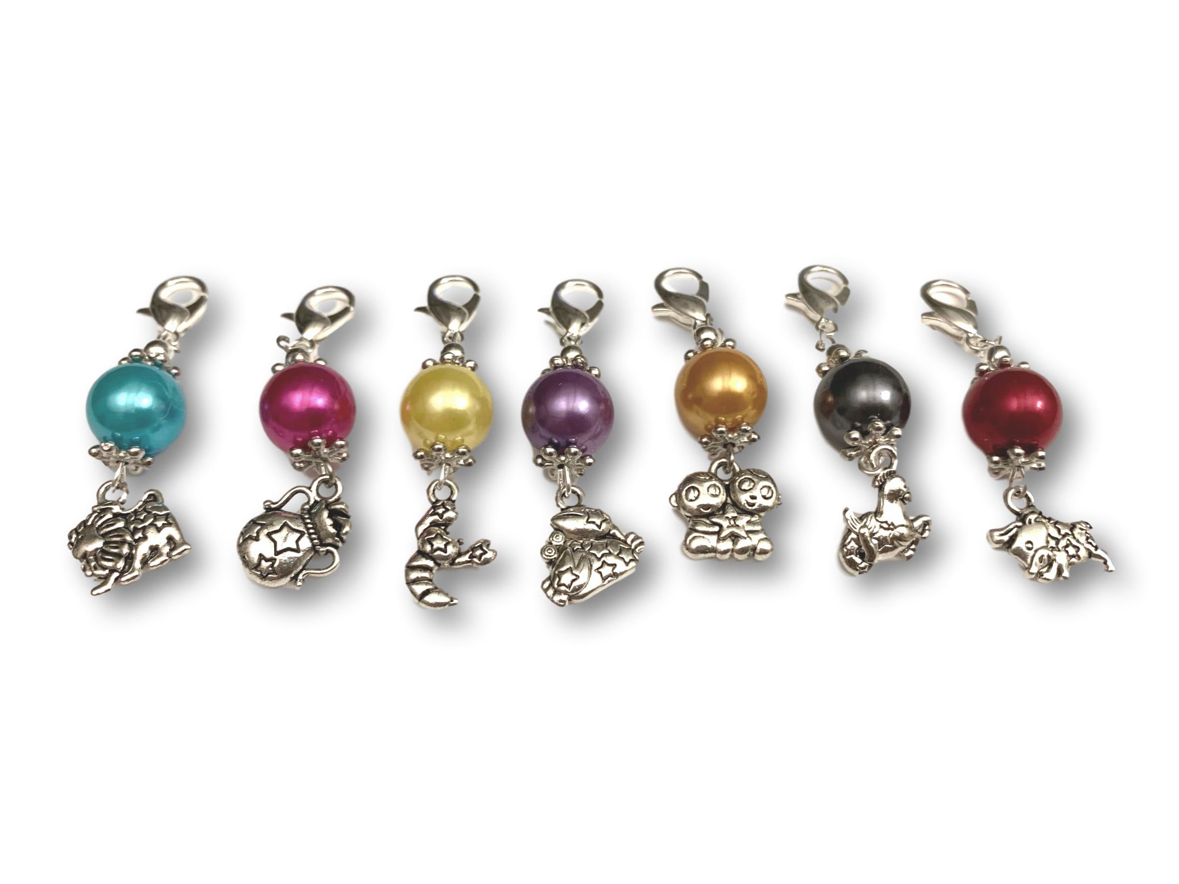 Zodiac Z1 - Ref #001 Set of 7 stitch markers - Bonita Patterns