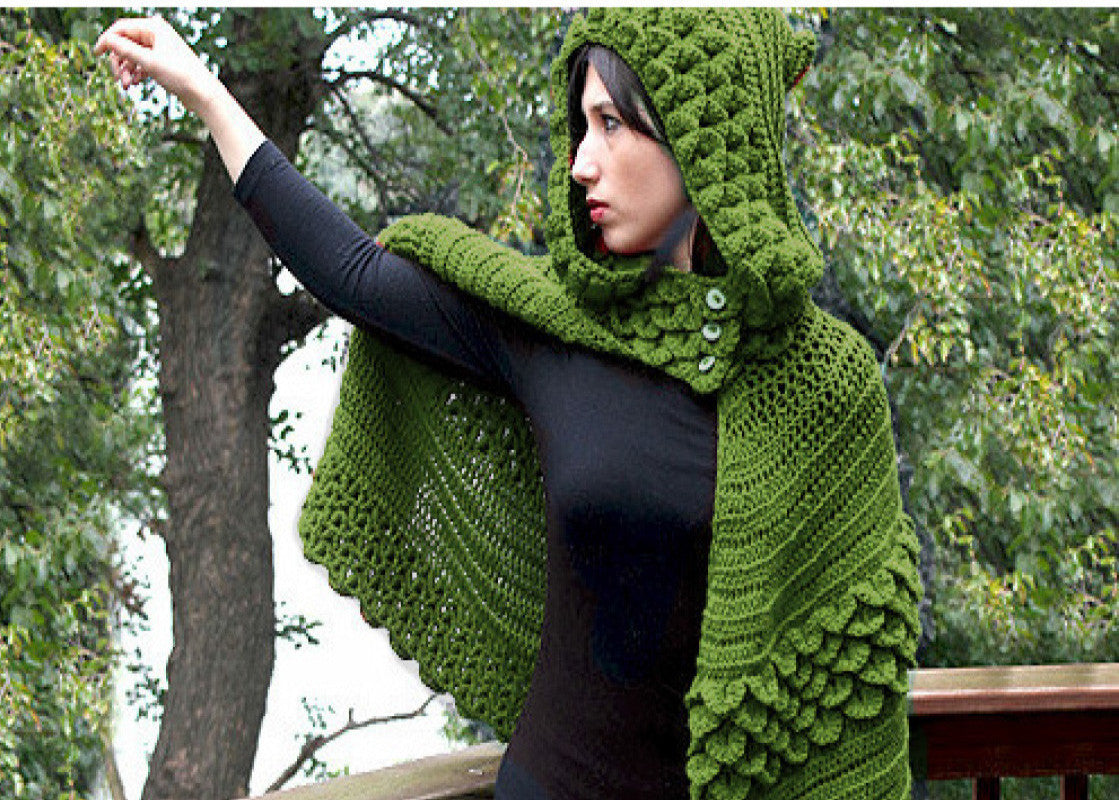 Crocodile Hooded Cape - Bonita Patterns