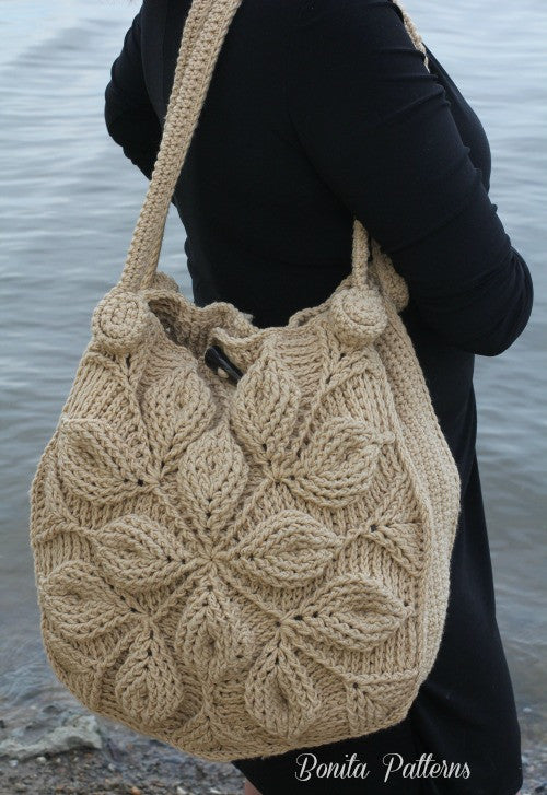 Embossed Garden Handbag Crochet Pattern - PF - Bonita Patterns